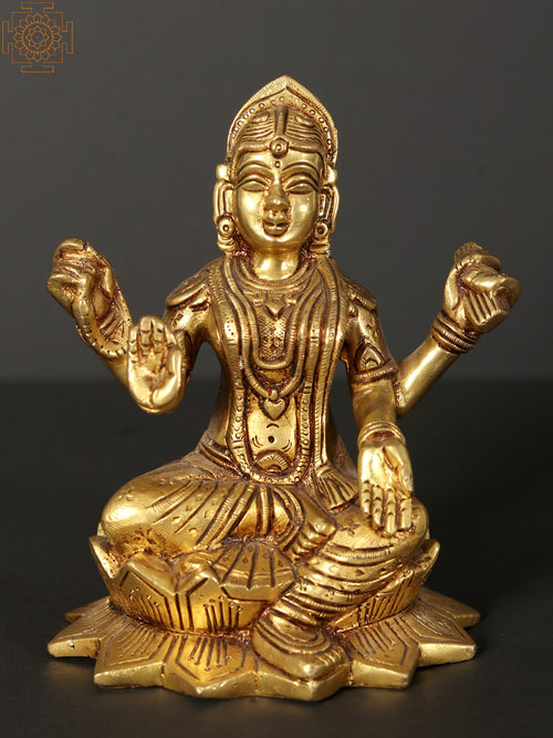 6" Goddess Balambika Brass Idol for Home Pooja