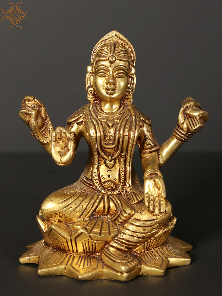 6" Goddess Balambika Brass Idol for Home Pooja