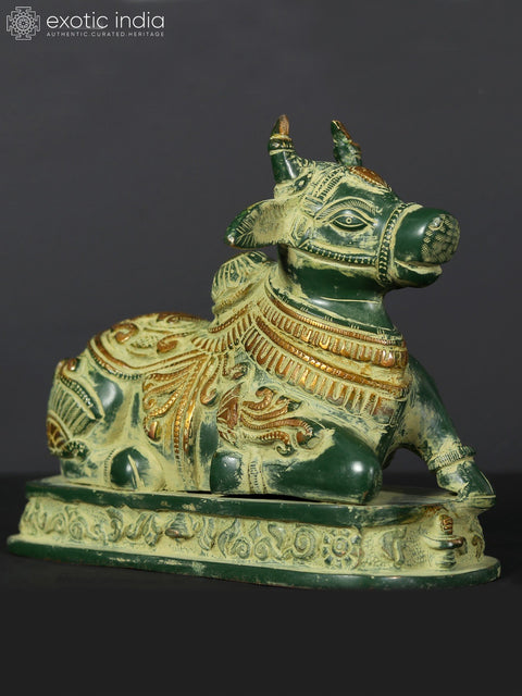 8" Nandi Brass Statue of Vahana of Shiva
