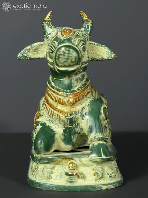 8" Nandi Brass Statue of Vahana of Shiva