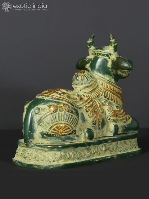 8" Nandi Brass Statue of Vahana of Shiva