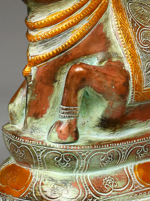 10" Brass Nandi Statue (Lord Shiva's Vahan)