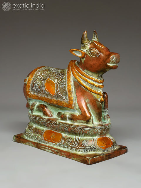 10" Brass Nandi Statue (Lord Shiva's Vahan)