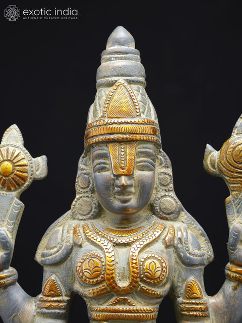 12" Superfine Tirupati Balaji Statue in Brass (Venkateshvara)