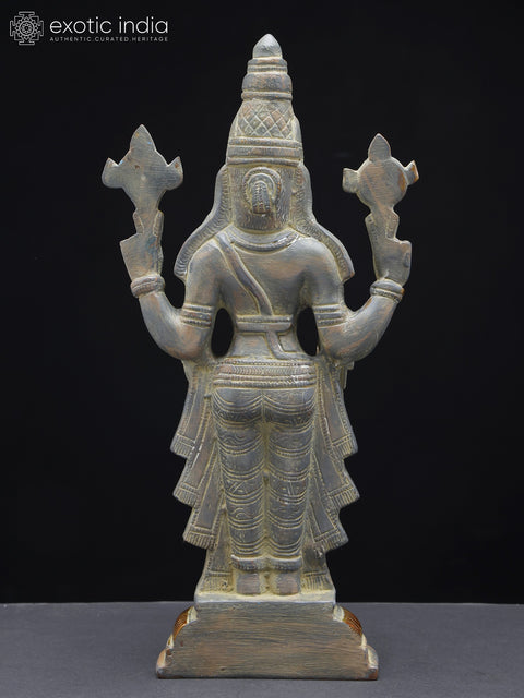 12" Superfine Tirupati Balaji Statue in Brass (Venkateshvara)
