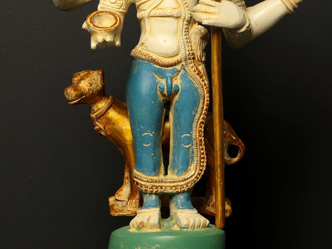 17" Colorful Bhagawan Shiva as Bhairava Brass Statue