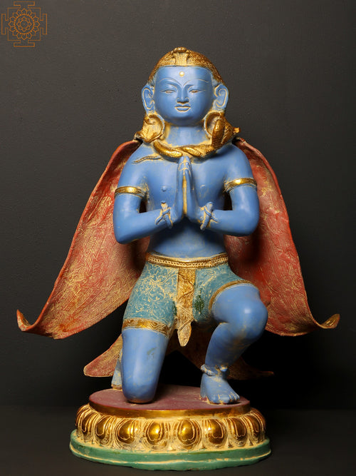 21" Colorful Garuda Brass Statue for Home Decor
