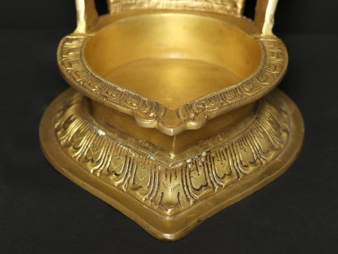 16" Brass Blessing Ganesha Oil Lamp