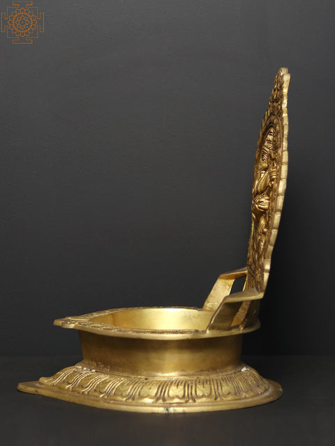 16" Brass Blessing Ganesha Oil Lamp