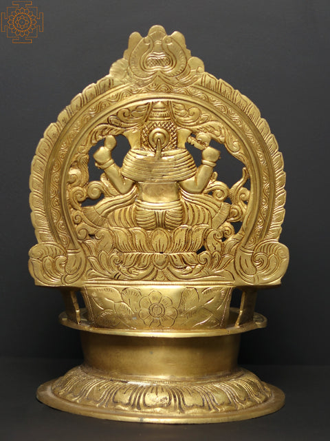 16" Brass Blessing Ganesha Oil Lamp