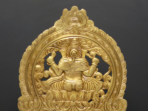 16" Brass Blessing Ganesha Oil Lamp