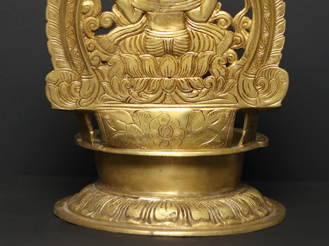 16" Brass Blessing Ganesha Oil Lamp