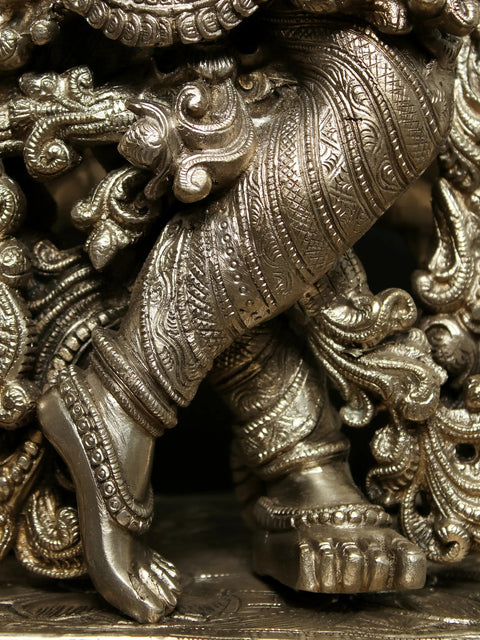 45" Large Fluting Krishna and Cow with Krishnaleela Episodes