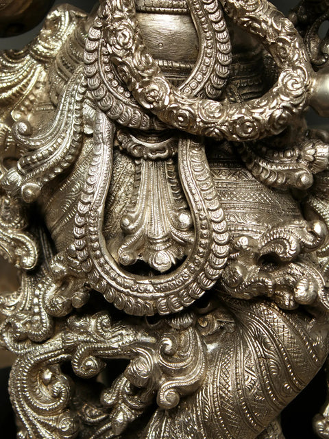45" Large Fluting Krishna and Cow with Krishnaleela Episodes