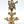12" Brass Nritya Ganesha Statue on Seven Wicks Oil Lamp