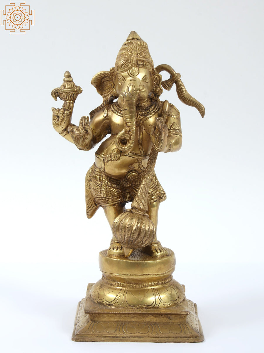 12" Brass Adhyantha Prabhu Statue for Pooja