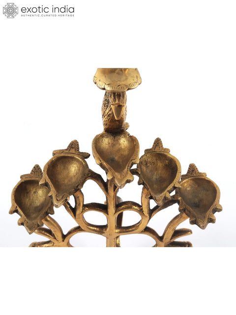 12" Dancing Ganesha Hand-Held Oil Lamp