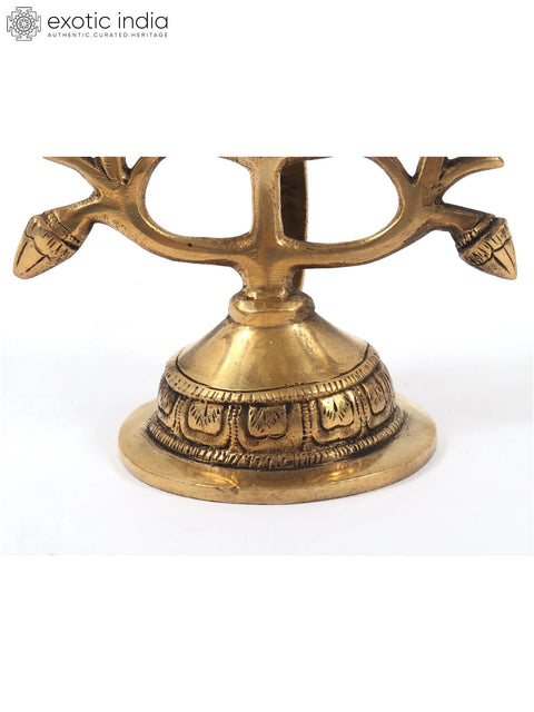 12" Dancing Ganesha Hand-Held Oil Lamp