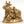 4" Small Carved Shiva Parvati on Nandi Statue