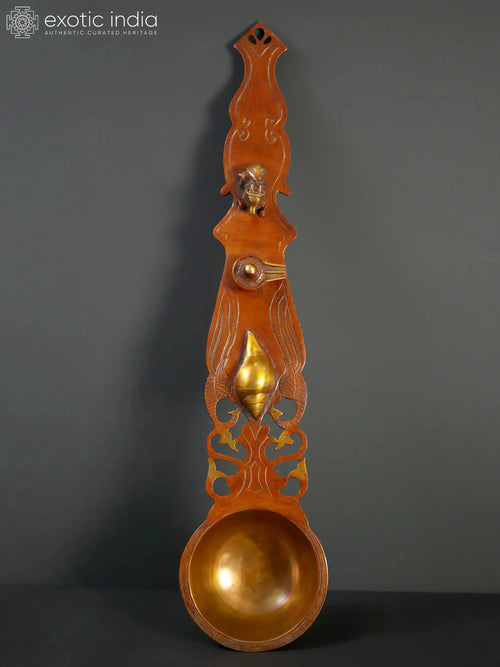Brass Uddharani Ritual Spoon for Pooja