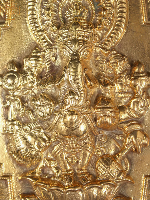 11" Brass Lord Ganesha Wall Hanging