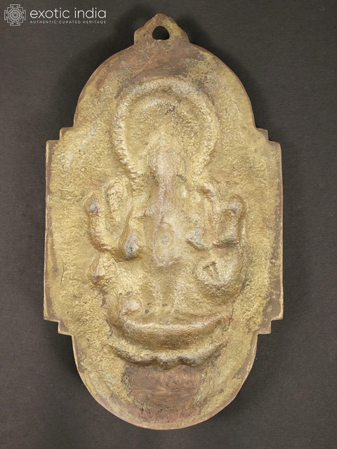 11" Brass Lord Ganesha Wall Hanging