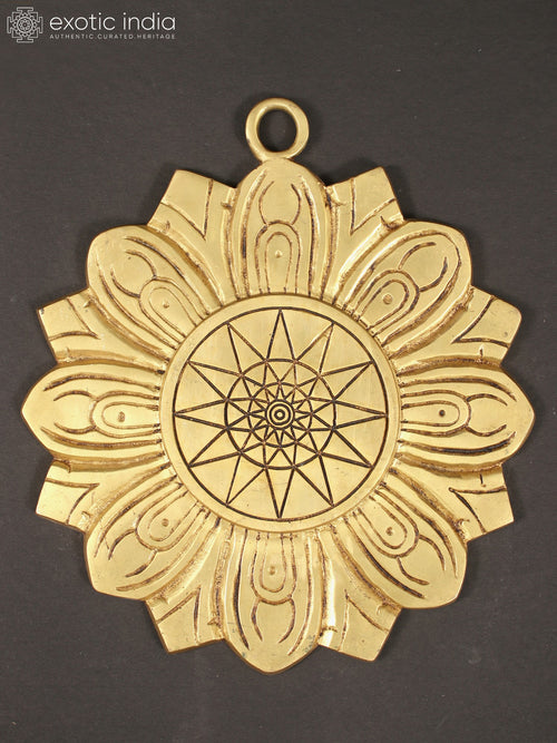 9" Brass Tantra Wall Hanging for Home Decor