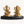 5" Small Blessing Lakshmi Ganesha Statue on Wooden Base