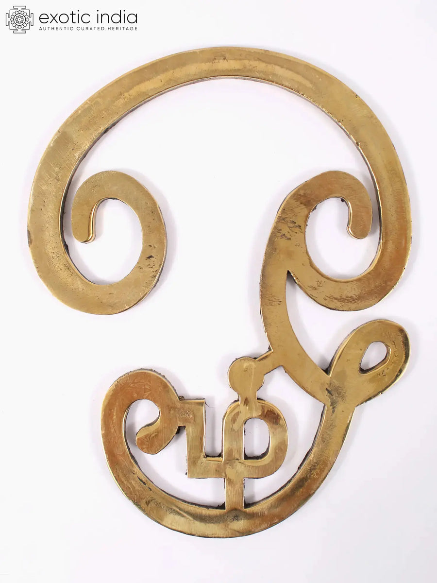 Brass Tamil Om Wall Hanging for Home Decor