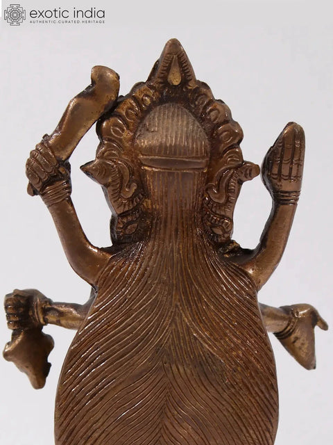6" Goddess Kali Brass Idol | Tribal Statue