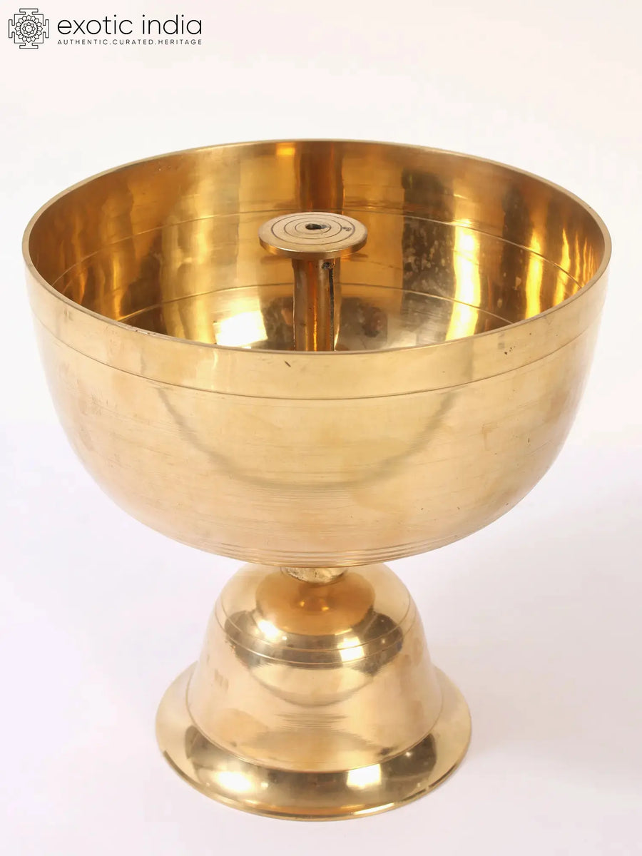 Brass Akhand Jyoti Diya for Pooja Home Decor