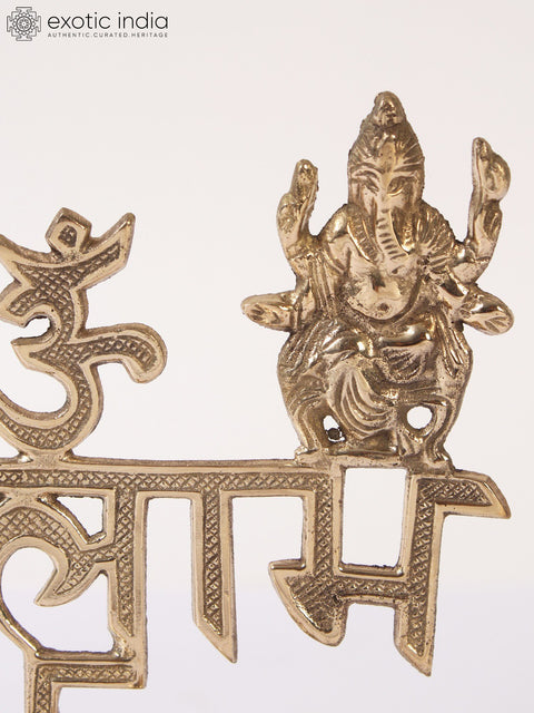 7" Lakshmi And Ganesh Shubh Labh with Diya and Incense Holder