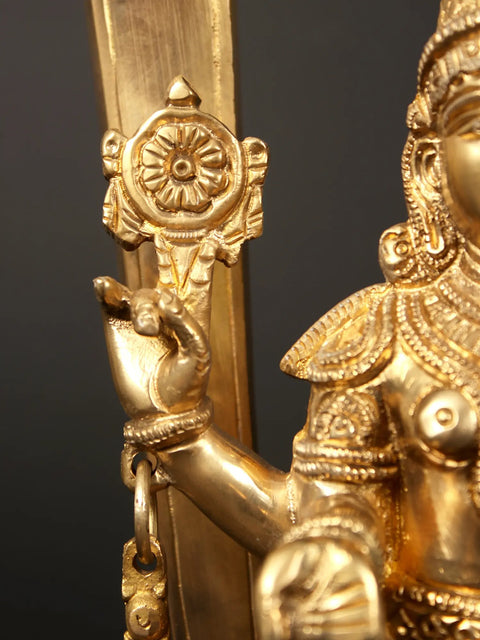 13" Lord Venkateswara with Vishnu Tilak | Brass Statue