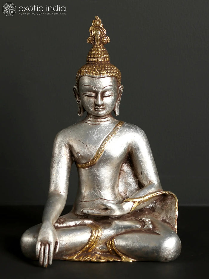 Bhumisparsha Buddha Brass Statue - Handmade Enlightenment Idol