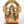 7" Chaturbhuja Ganesha Idol with Kirtimukha Arch | Brass Statue with Inlay Work