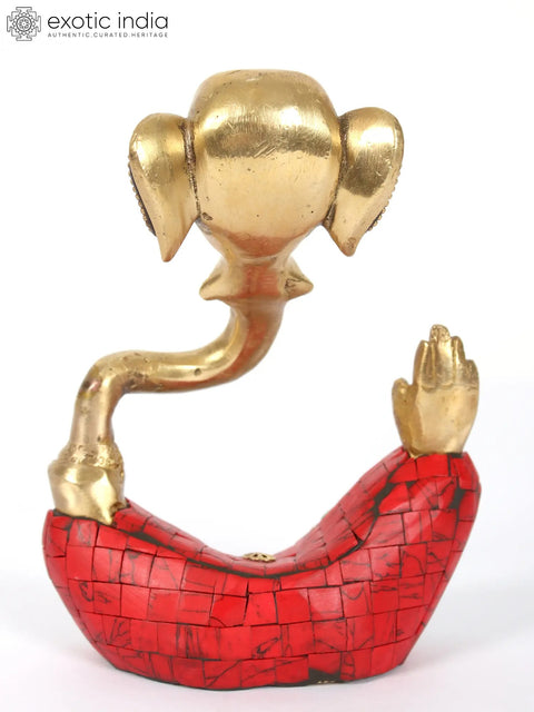 Modern Ganesha: Brass with Inlay