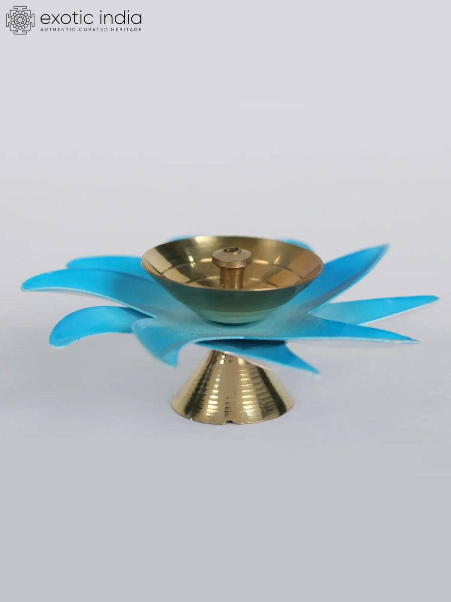 Decorative Brass Flower Design Diya for Home Decor