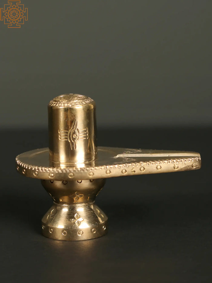 3" Small Brass Shivalinga