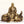 9" Meditating Buddha Statue Seated on Lion | Brass Sculpture