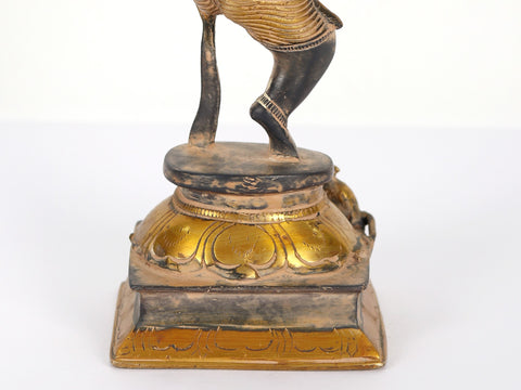 9" Dancing Ganesha Brass Sculpture