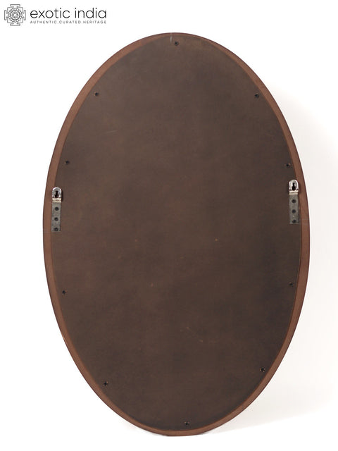 31" Standing Gautam Buddha in Brass | Wooden Wall Hanging Frame