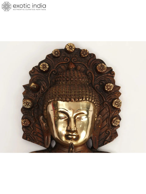 8" Brass Namaste Buddha | Wall Hanging