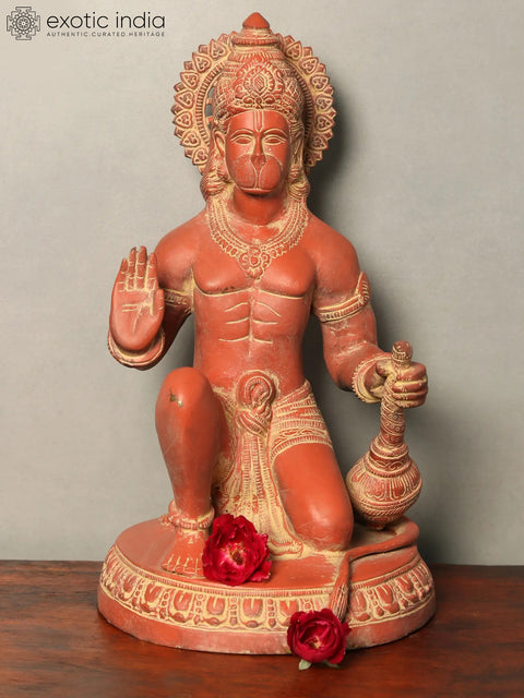 Sindoori Hanuman Ji Brass Statue