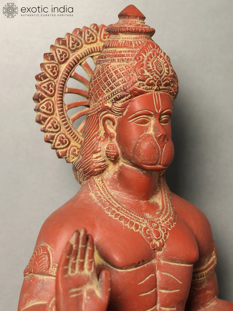 Sindoori Hanuman Ji Brass Statue