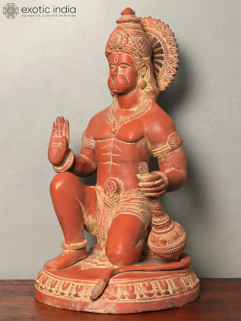Sindoori Hanuman Ji Brass Statue