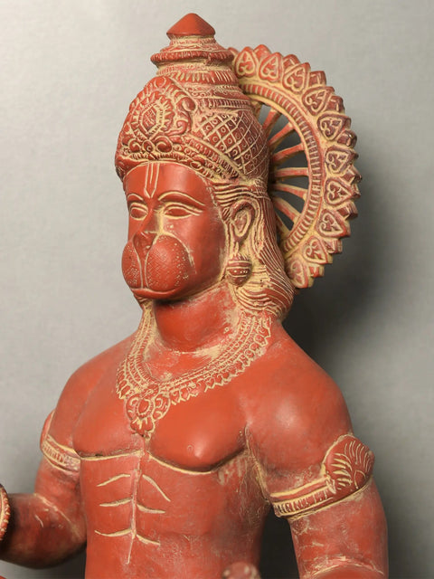 Sindoori Hanuman Ji Brass Statue