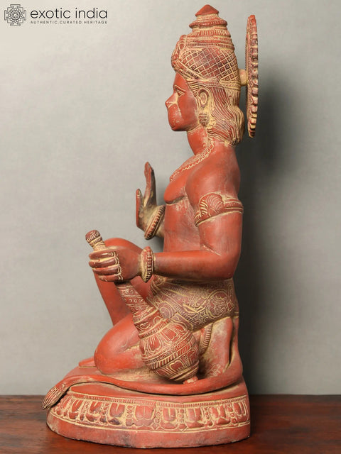 Sindoori Hanuman Ji Brass Statue