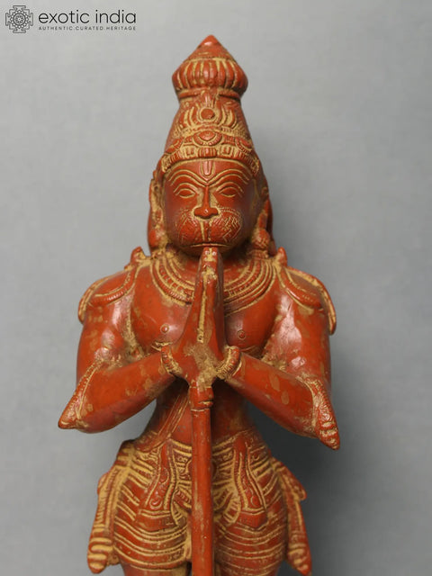 14" Standing Hanuman Ji Brass Sculpture