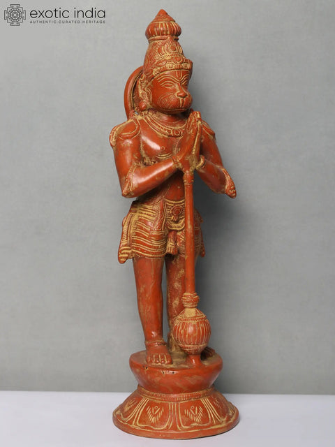 14" Standing Hanuman Ji Brass Sculpture