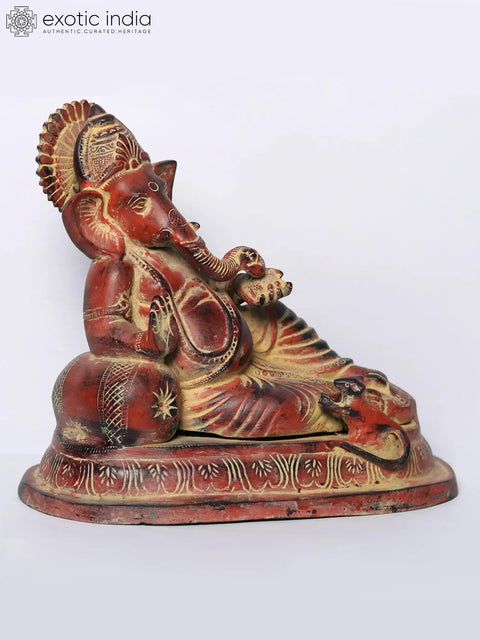11" Lord Ganesha Resting in Blessing Gesture